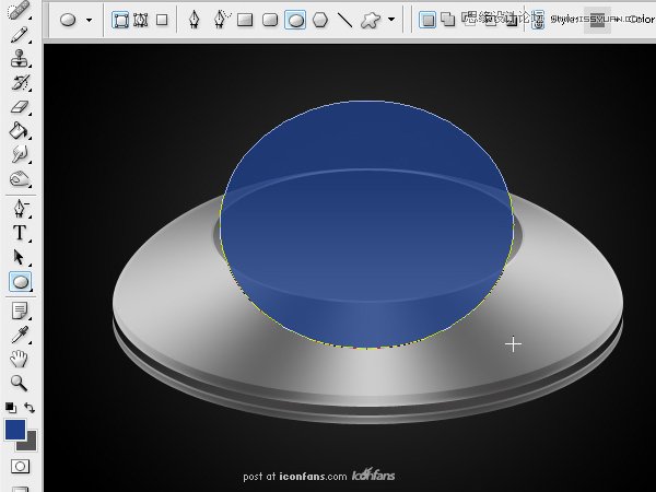 Photoshop绘制逼真质感的UFO图标教程