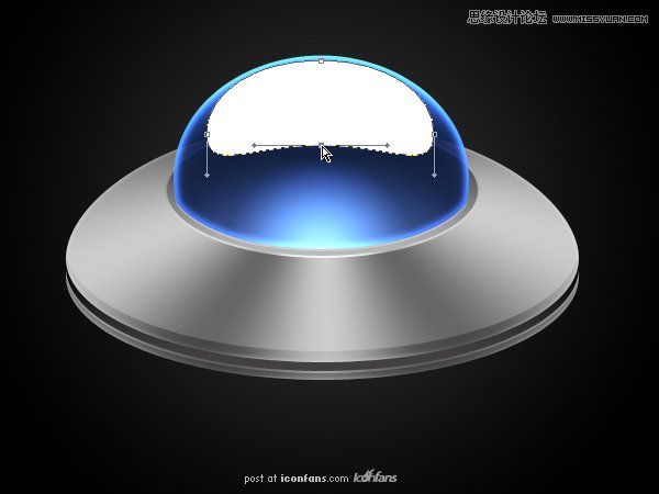 Photoshop绘制逼真质感的UFO图标教程