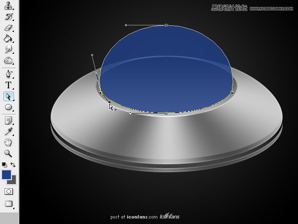 Photoshop绘制逼真质感的UFO图标教程