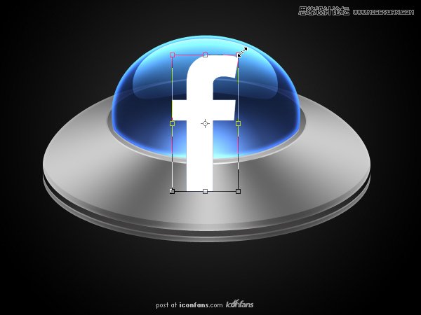 Photoshop绘制逼真质感的UFO图标教程