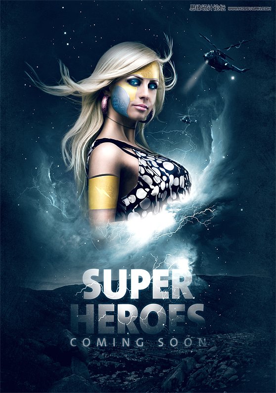 Photoshop设计一幅科幻绚丽的电影海报教程