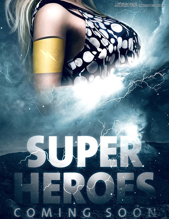 Photoshop设计一幅科幻绚丽的电影海报教程