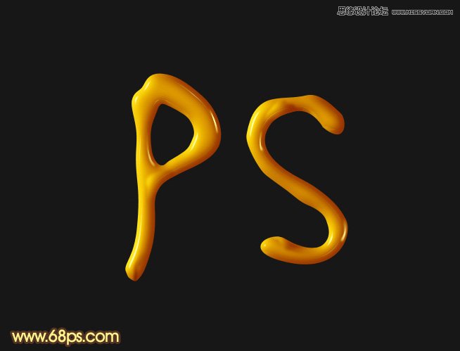 Photoshop制作质感的橙色塑胶立体字教程
