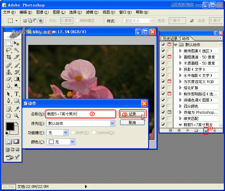 Photoshop巧用动作按比例自动批量裁剪照片