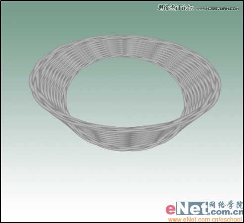 Photoshop制作逼真藤制果篮教程