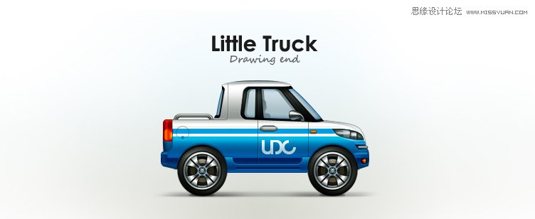 Photoshop绘制Little Truck质感小皮卡车图标教程