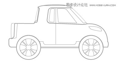 Photoshop绘制Little Truck质感小皮卡车图标教程