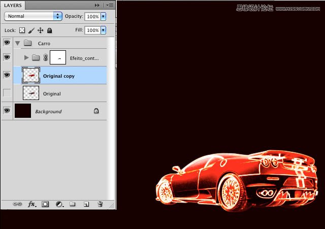 Photoshop设计火焰效果的超酷汽车