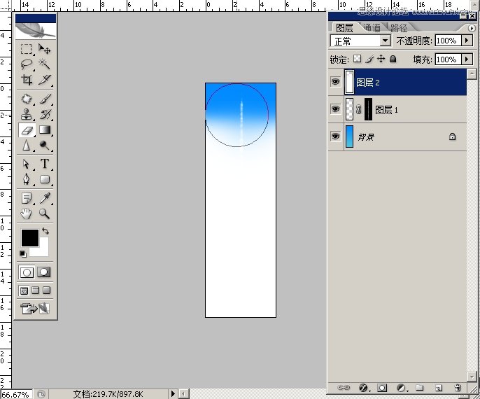 Photoshop制作飞机拉出白烟GIF动画效果