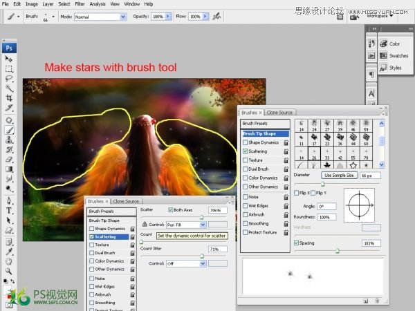 Photoshop合成梦幻效果的沉思天使
