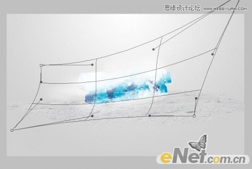 Photoshop制作暴风雪中的立体字特效