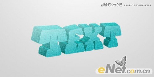 Photoshop制作暴风雪中的立体字特效