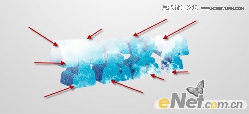 Photoshop制作暴风雪中的立体字特效