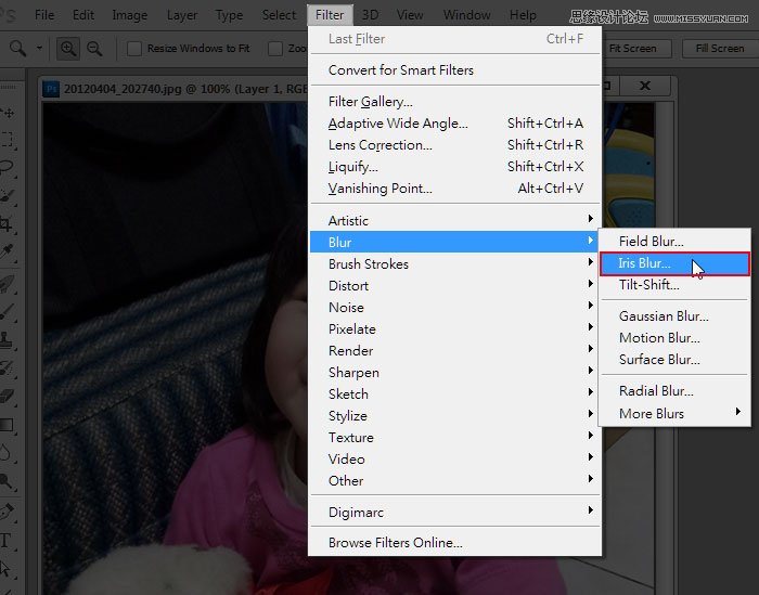 Photoshop CS6：Iris Blur模拟出镜头浅景深效果