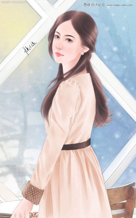 Photoshop绘制古典美女风格的头发部分