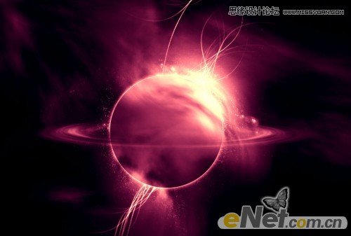 Photoshop制作魔幻炫丽的宇宙行星教程