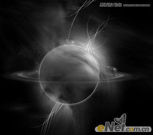 Photoshop制作魔幻炫丽的宇宙行星教程