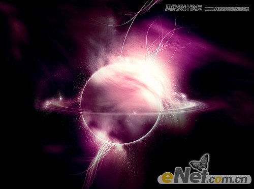 Photoshop制作魔幻炫丽的宇宙行星教程