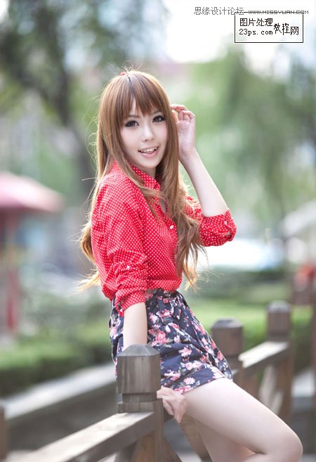 Photoshop调出日系美女复古的黄色调教程