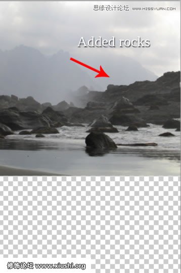 Photoshop合成海边美女宁静的幻想场景教程