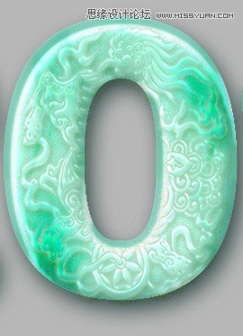 Photoshop制作玉材质效果的立体字教程