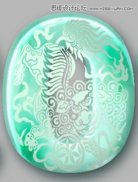 Photoshop制作玉材质效果的立体字教程