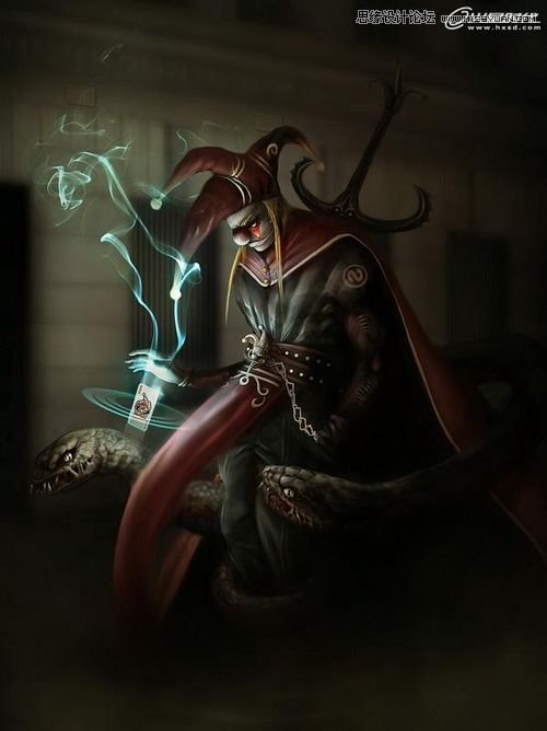 Photoshop绘制复仇小丑绘画实例教程