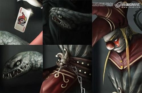 Photoshop绘制复仇小丑绘画实例教程