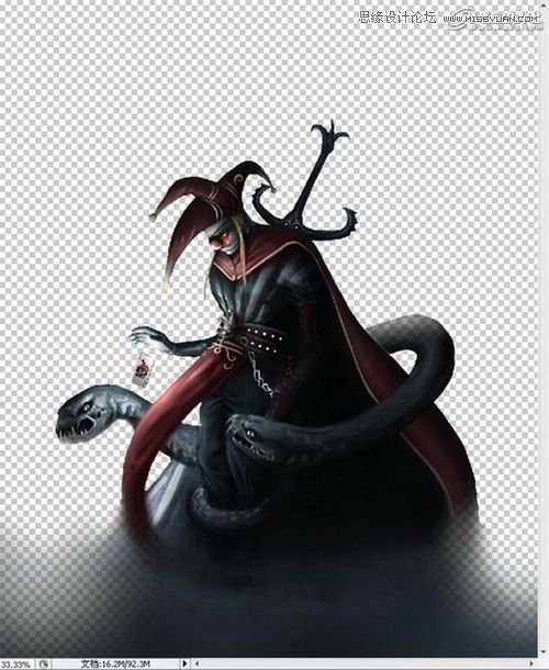 Photoshop绘制复仇小丑绘画实例教程