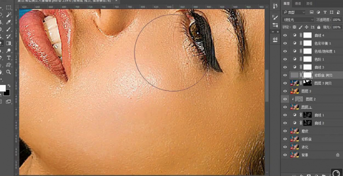 Photoshop调出泳池美女照片古铜色效果