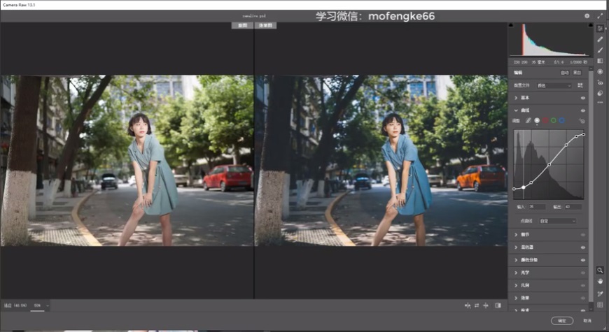 Photoshop调出外景人像INS日系效果