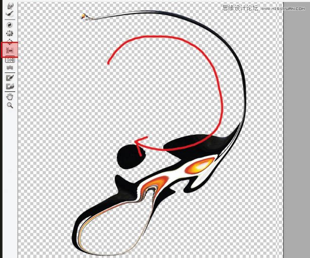 Photoshop使用液化滤镜制作艺术插画效果