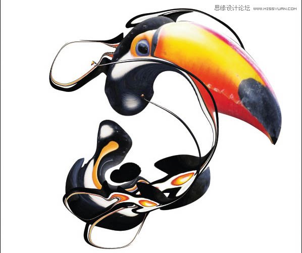 Photoshop使用液化滤镜制作艺术插画效果