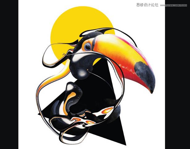 Photoshop使用液化滤镜制作艺术插画效果