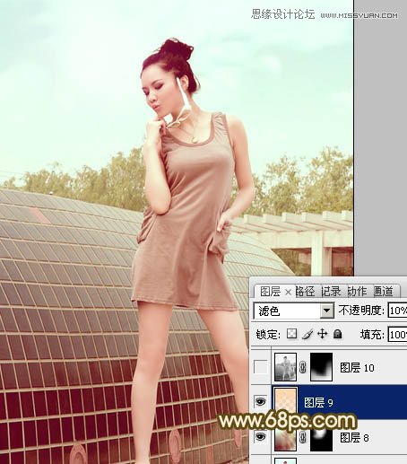 Photoshop调出性感美女淡淡的柔色效果