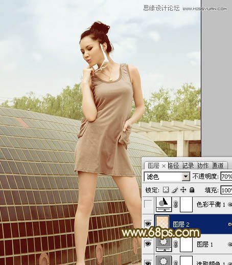 Photoshop调出性感美女淡淡的柔色效果