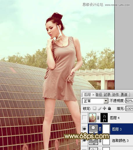 Photoshop调出性感美女淡淡的柔色效果