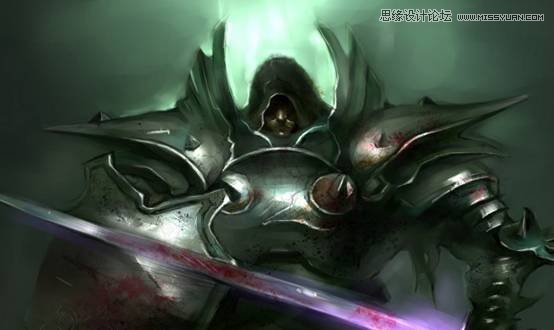 Photoshop结合手绘板绘制游戏人物堕落骑士