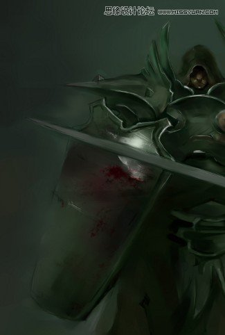 Photoshop结合手绘板绘制游戏人物堕落骑士