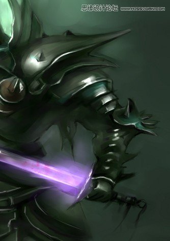 Photoshop结合手绘板绘制游戏人物堕落骑士