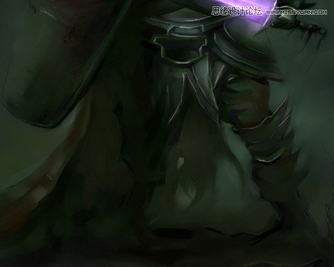 Photoshop结合手绘板绘制游戏人物堕落骑士