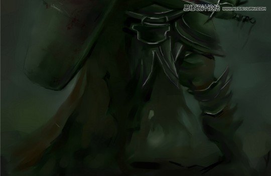 Photoshop结合手绘板绘制游戏人物堕落骑士