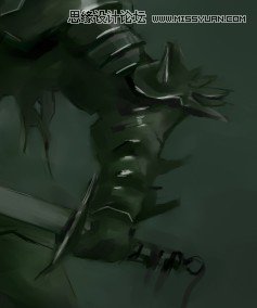 Photoshop结合手绘板绘制游戏人物堕落骑士