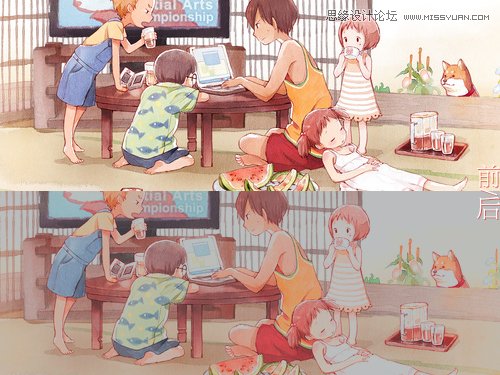 Photoshop简单方法调出其中暖色调照片效果