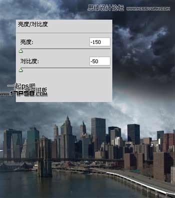 Photoshop合成雨夜闪电金刚狼场景教程