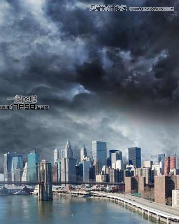Photoshop合成雨夜闪电金刚狼场景教程