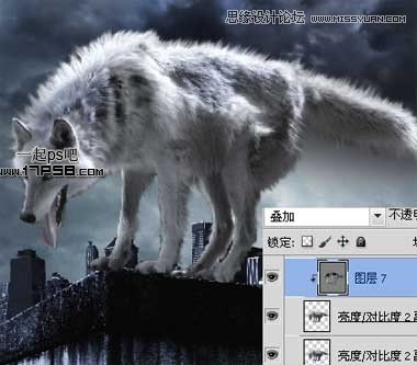 Photoshop合成雨夜闪电金刚狼场景教程