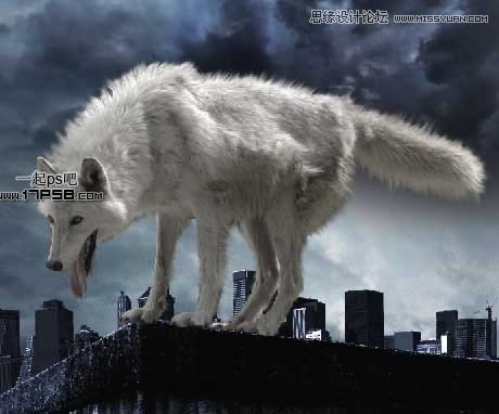 Photoshop合成雨夜闪电金刚狼场景教程