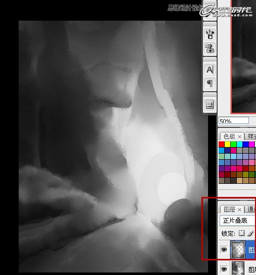 Photoshop绘制一幅梦幻冰雪童话世界旅游场景