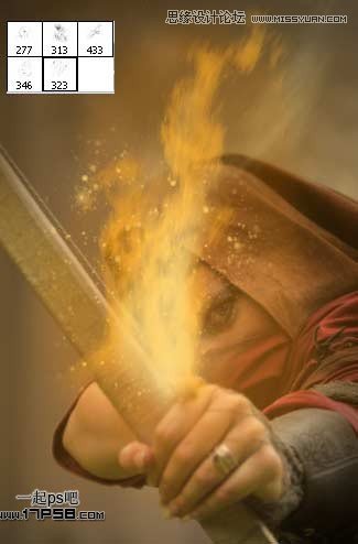 Photoshop合成玄幻的火箭神射手